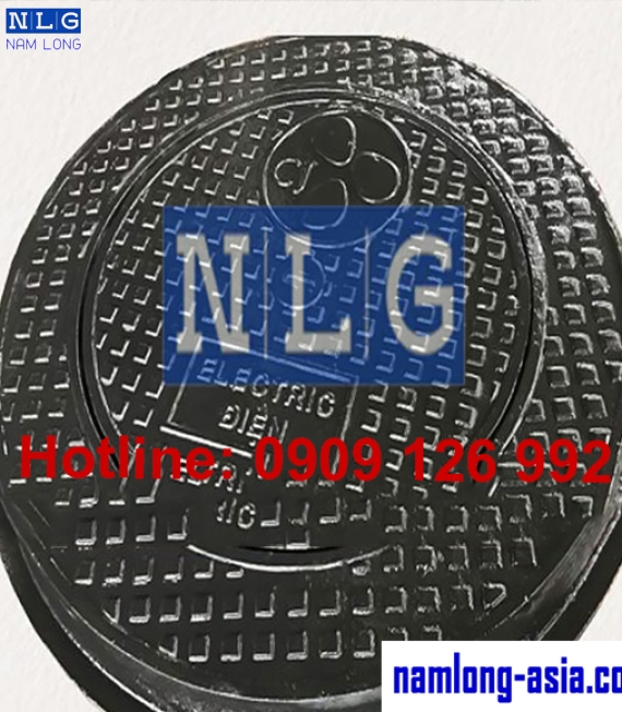 Nắp hố ga gang khung tròn